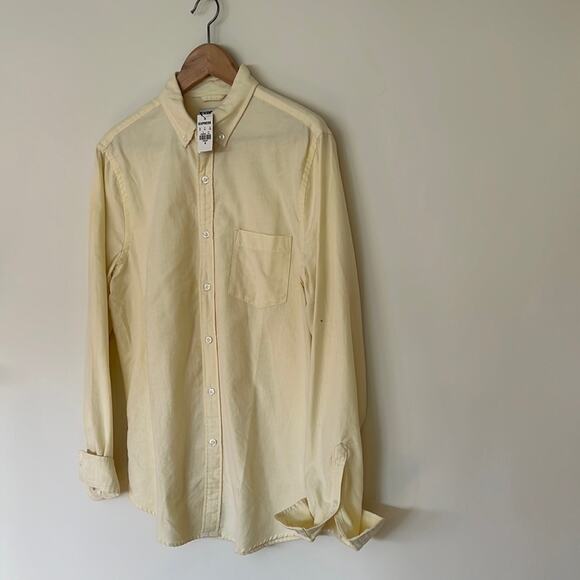 NWT Express Yellow Button Down Shirt- M - Picture 2 of 8
